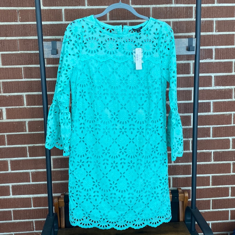 J.Crew Eyelet Bell-sleeve Dress NWT